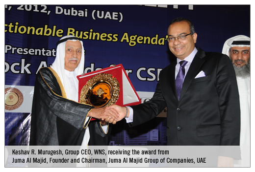 WNS Wins the Golden Peacock National Quality Award - 2012
